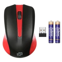 Мышь Oklick 485MW (черный/красный) фото 6